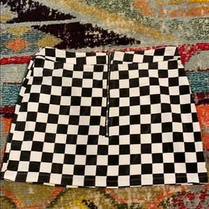 Checked skirt